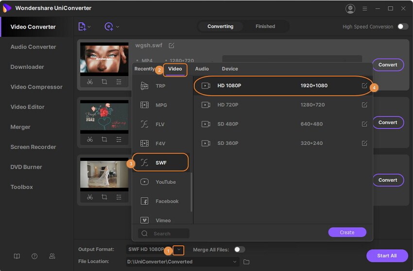 video all in one editor join cut watermark omit
